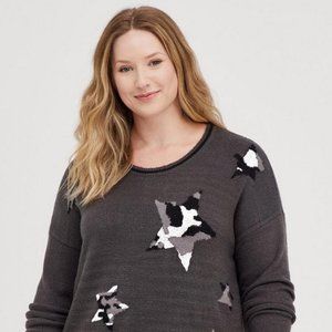 Grey Star Camo Sweater Crew Neck